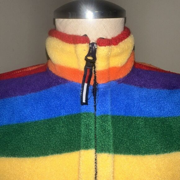 Tommy Hilfiger Zip Up Fleece Jacket Size Small EUC - Picture 2 of 11
